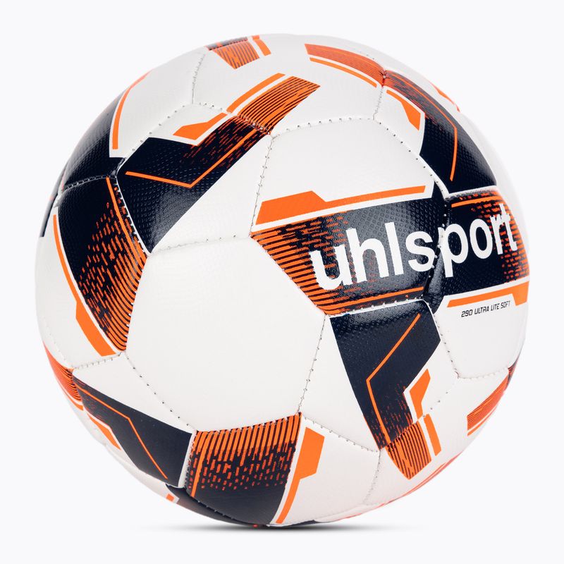Minge de fotbal uhlsport Lite Soft 290 white/navy/fluo orange mărime 3 2