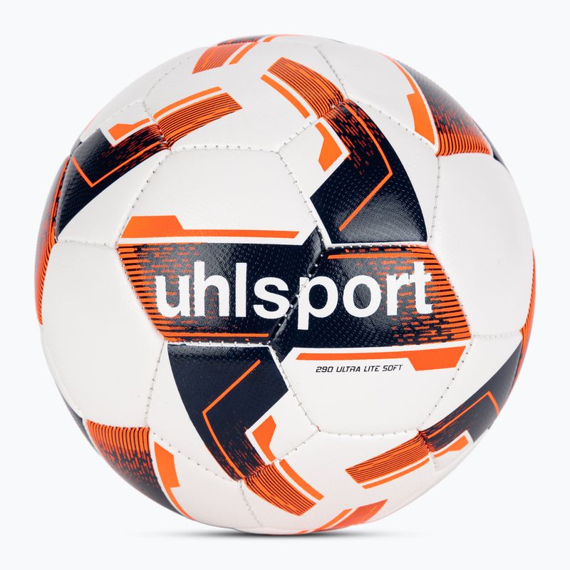 Minge de fotbal uhlsport Lite Soft 290 white/navy/fluo orange mărime 5