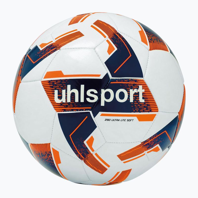 Minge de fotbal uhlsport Lite Soft 290 white/navy/fluo orange mărime 5