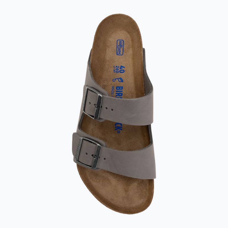 Șlapi BIRKENSTOCK Arizona Soft Footbed Oiled Leather Regular iron 5