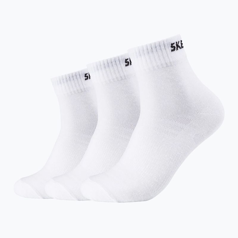 Șosete Skechers Mesh Ventilation Quarter 3 pairs white