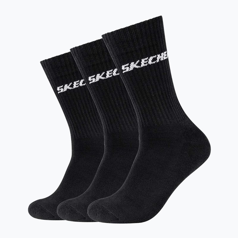 Șosete Skechers Cushioned Long Tennis 3 pairs black