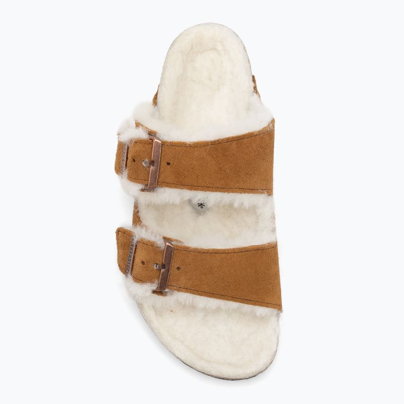 Papuci BIRKENSTOCK Arizona Shearling SL Regular mink 5