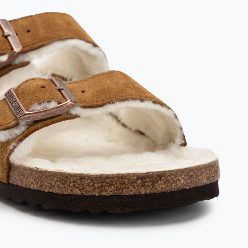 Papuci BIRKENSTOCK Arizona Shearling SL Narrow mink 7