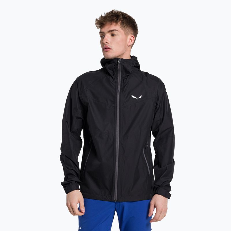 Jachetă de ploaie pentru bărbați Salewa Puez Aqua 3 PTX negru 00-0000024545