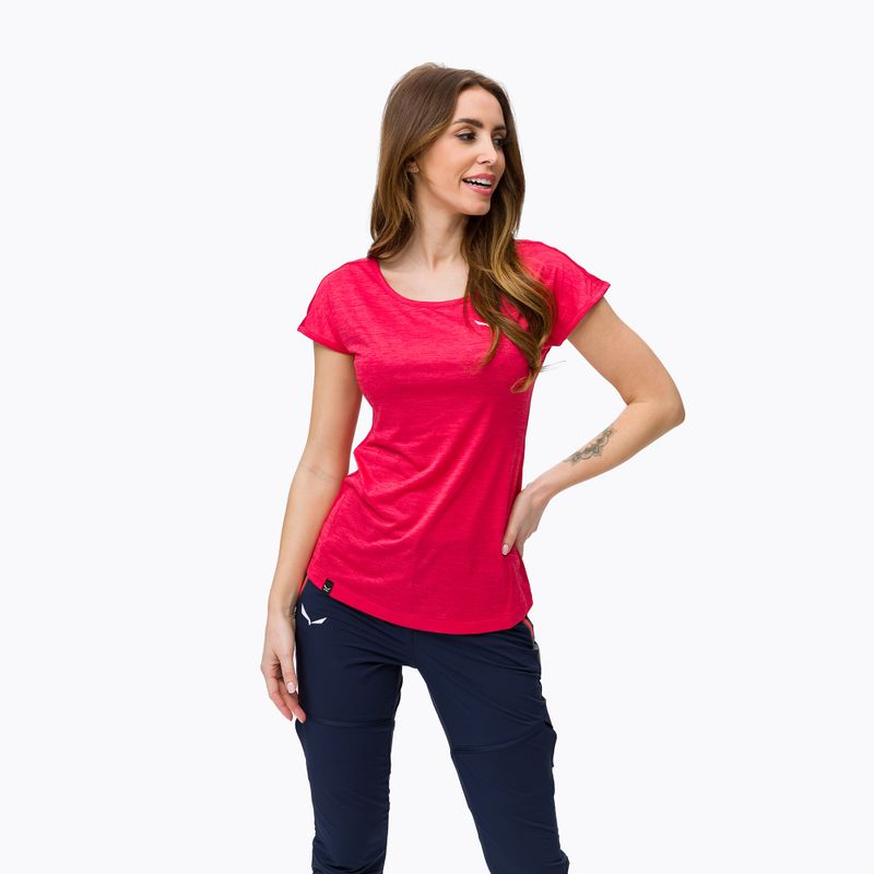 Cămașă de trekking pentru femei Salewa Puez Melange Dry pink 00-0000026538