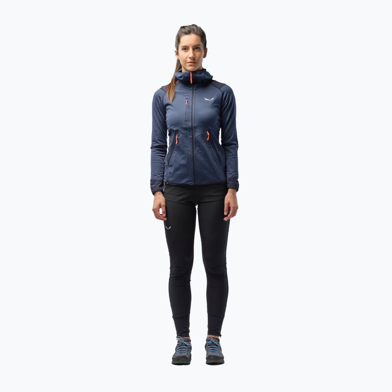 Pulover cu glugă pentru femei Salewa Agner Hybrid PL/DST FZ Hoody albastru marin 00-0000027372 2