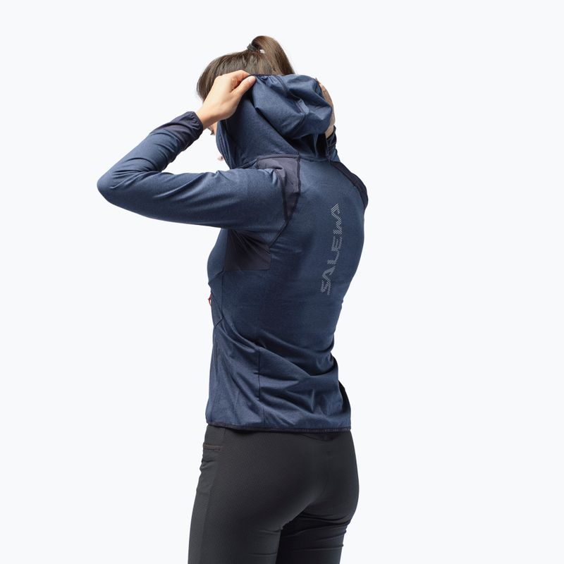 Pulover cu glugă pentru femei Salewa Agner Hybrid PL/DST FZ Hoody albastru marin 00-0000027372 6