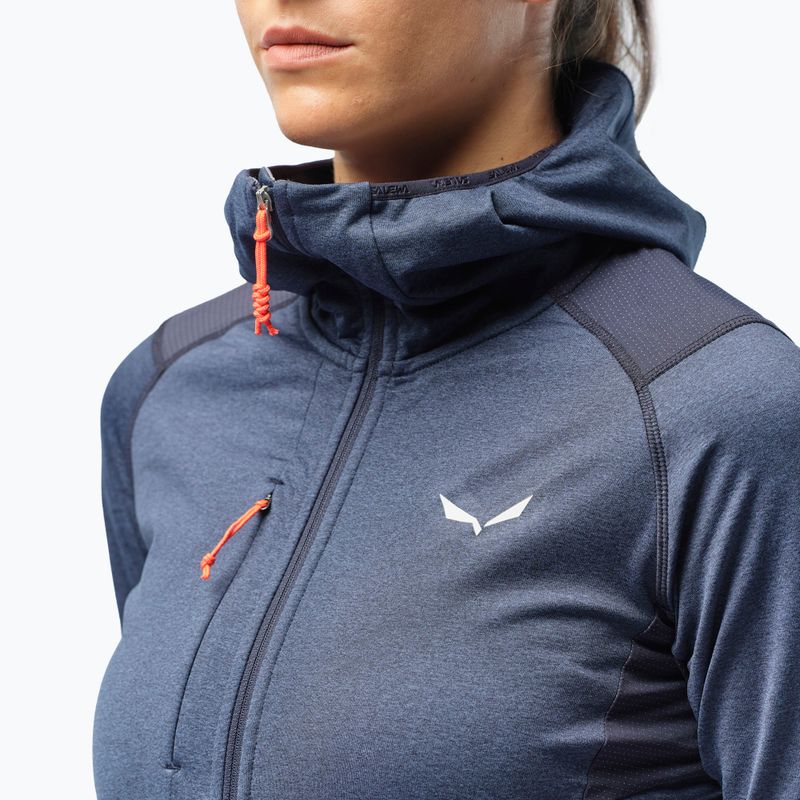 Pulover cu glugă pentru femei Salewa Agner Hybrid PL/DST FZ Hoody albastru marin 00-0000027372 7