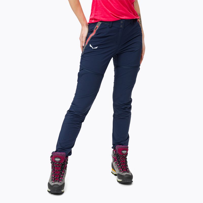 Pantaloni softshell pentru femei Salewa Pedroc DST albastru marin 00-0000026958