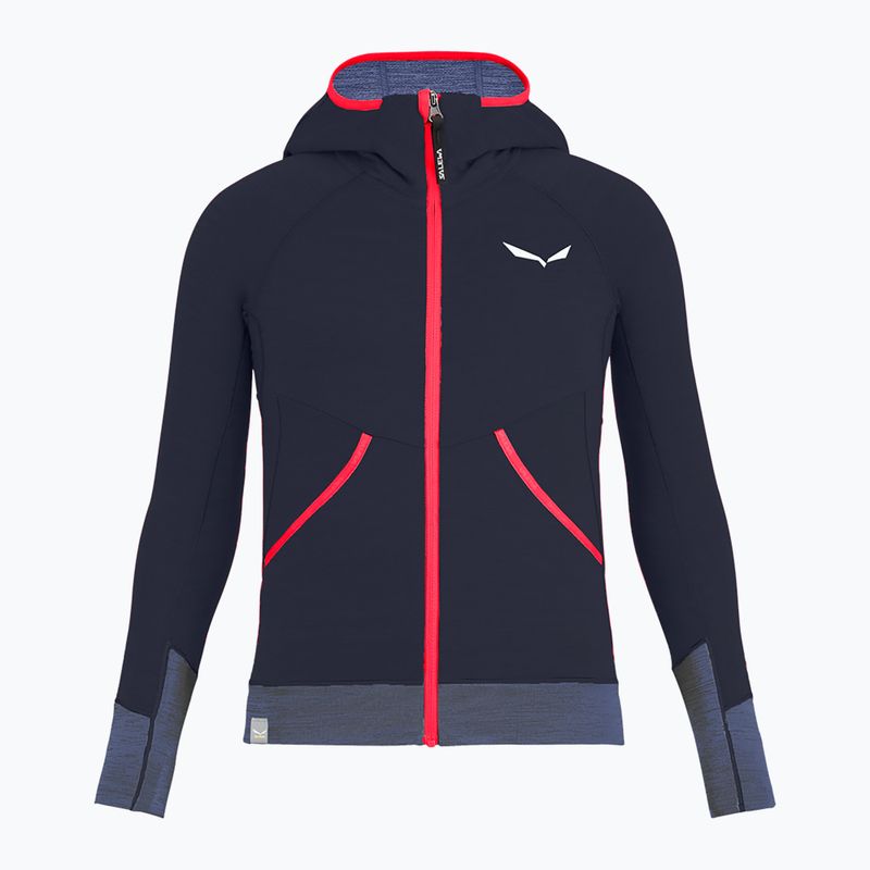 Salewa Puez Hybrid PL FZ Hoody Pulover cu glugă pentru copii bluză fleece albastru marin 00-0000027769
