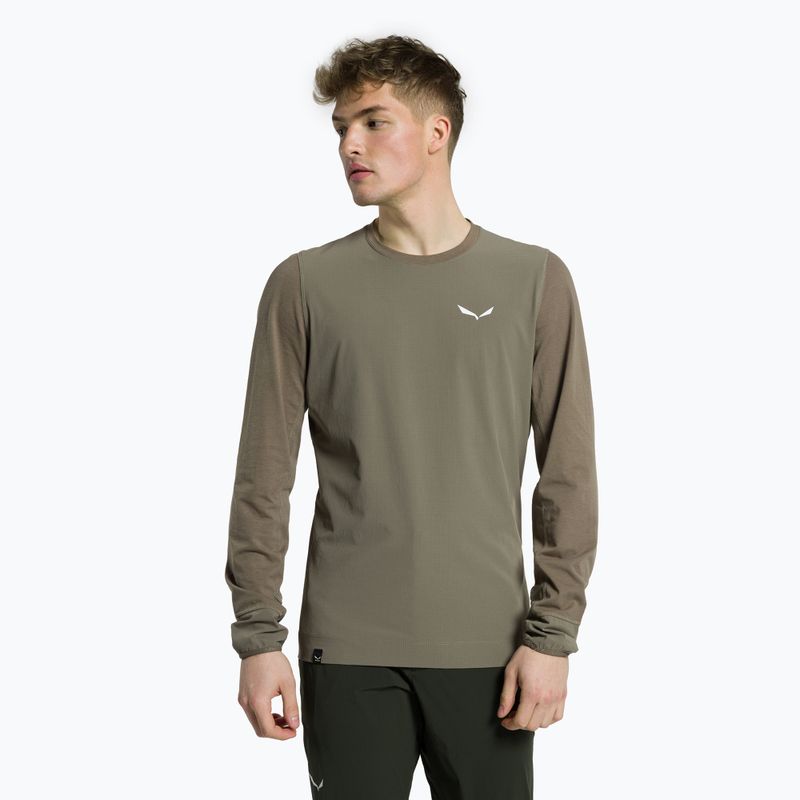 Cămașă de trekking pentru bărbați Salewa Lavaredo Hemp Print maro 00-0000028062