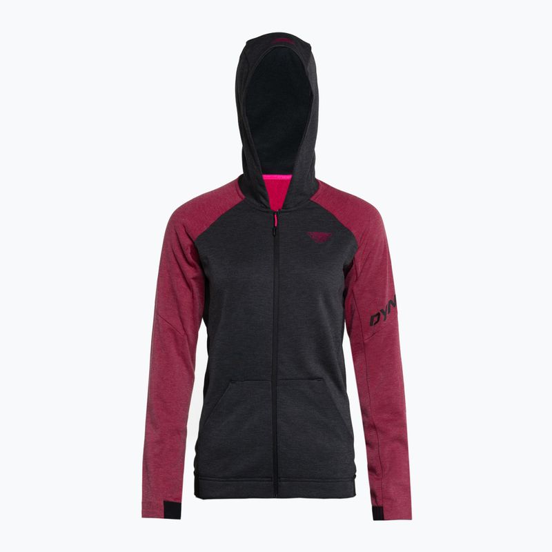 Hanorac cu glugă cu fermoar DYNAFIT pentru femei 24/7 PTC Zip Hoody negru/roz 08-0000071507