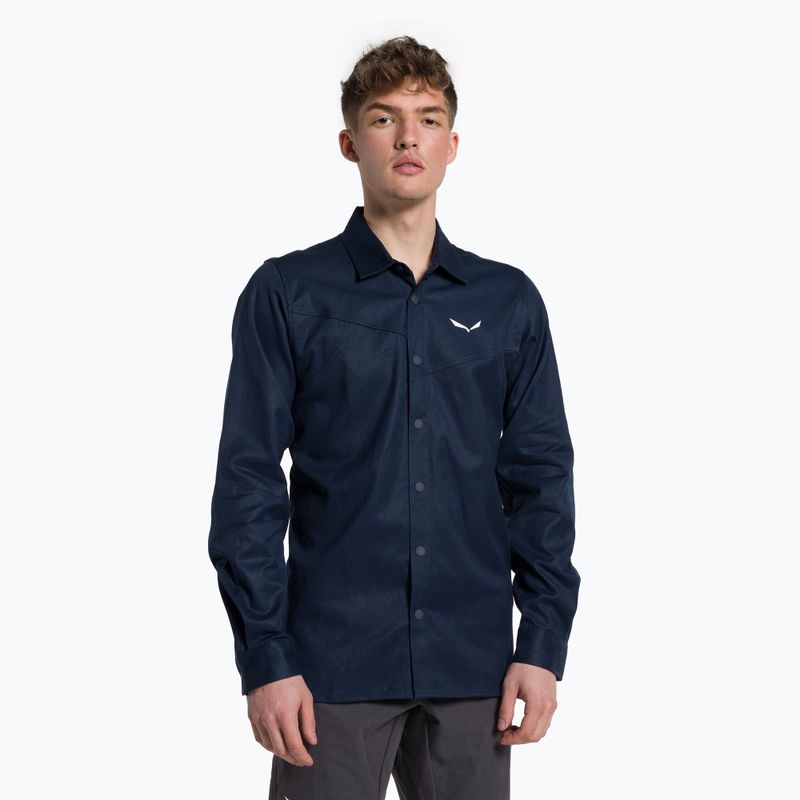Cămașă de trekking pentru bărbați Salewa Fanes Hemp Hemp albastru marin 00-0000028298