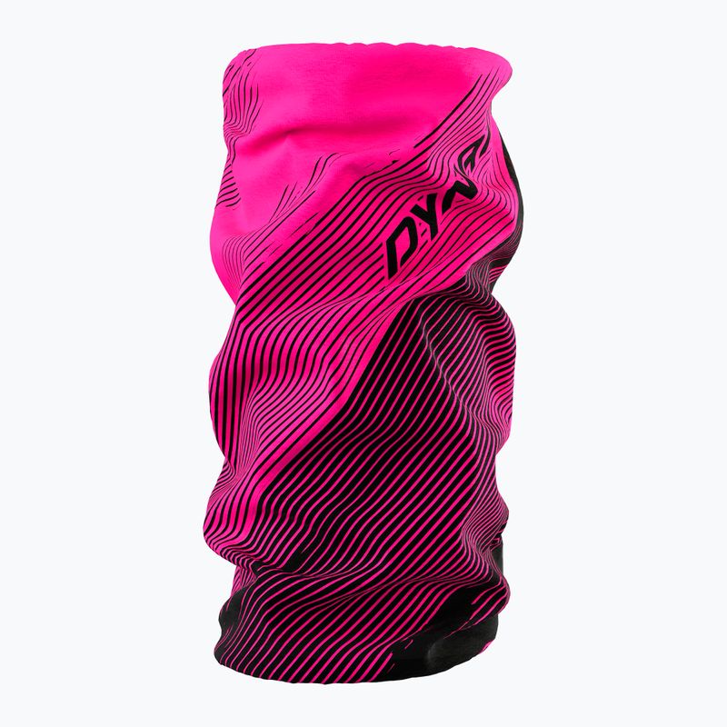 Eșarfă multifuncțională DYNAFIT Logo Neck Gaiter pink glo/striped