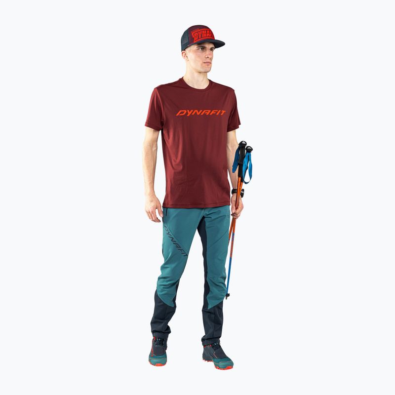 Tricou pentru bărbați DYNAFIT Traverse 2 pentru drumeții maro 08-0000070670