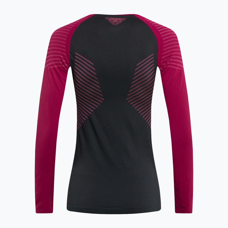 DYNAFIT Speed Dryarn LS tricou termic pentru femei negru-roșu 08-0000071057 2