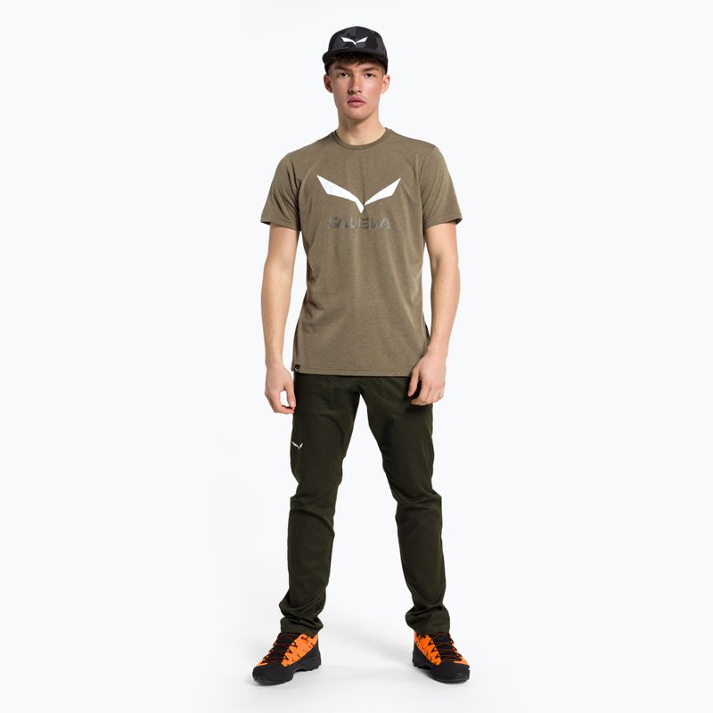 Cămașă de trekking pentru bărbați Salewa Solidlogo Dry kaki kaki 00-0000027018 2