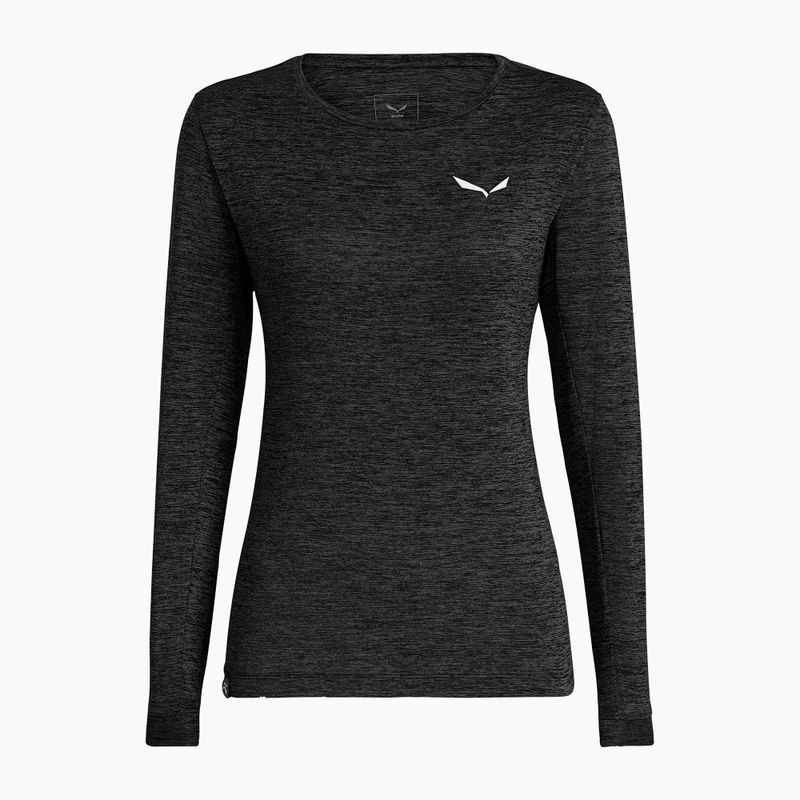 Longsleeve de trekking pentru femei Salewa Puez Melange Dry black out melange