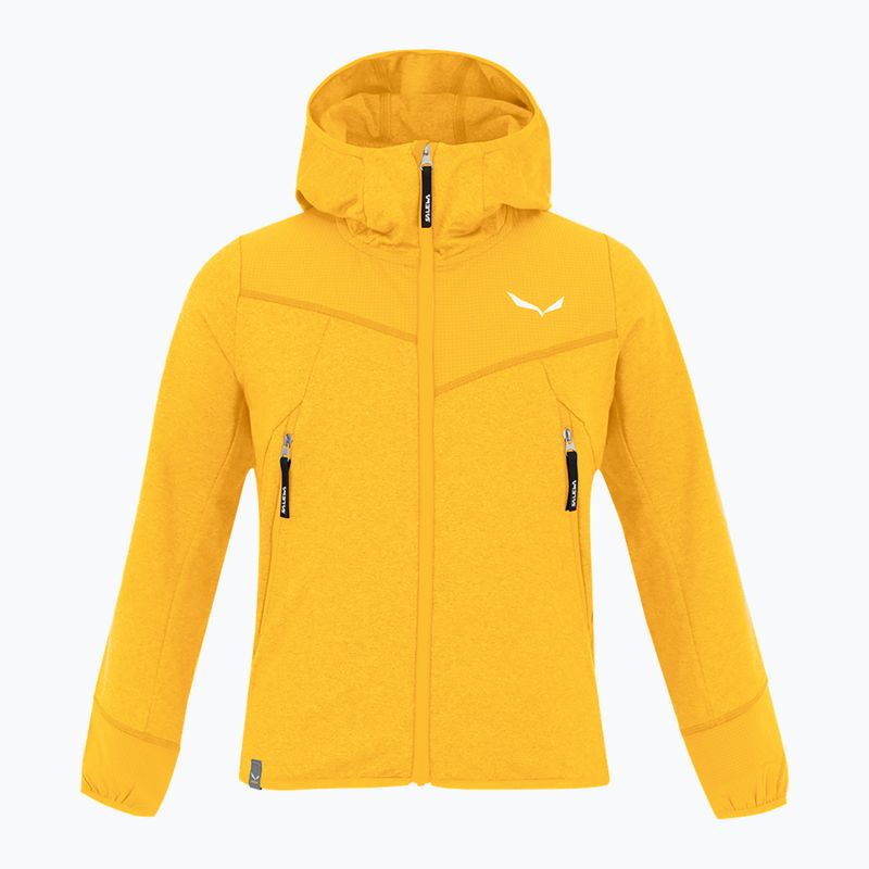 Pulover pentru copii Salewa Agner Melange PL FZ Hanorac cu glugă galben 00-0000027768
