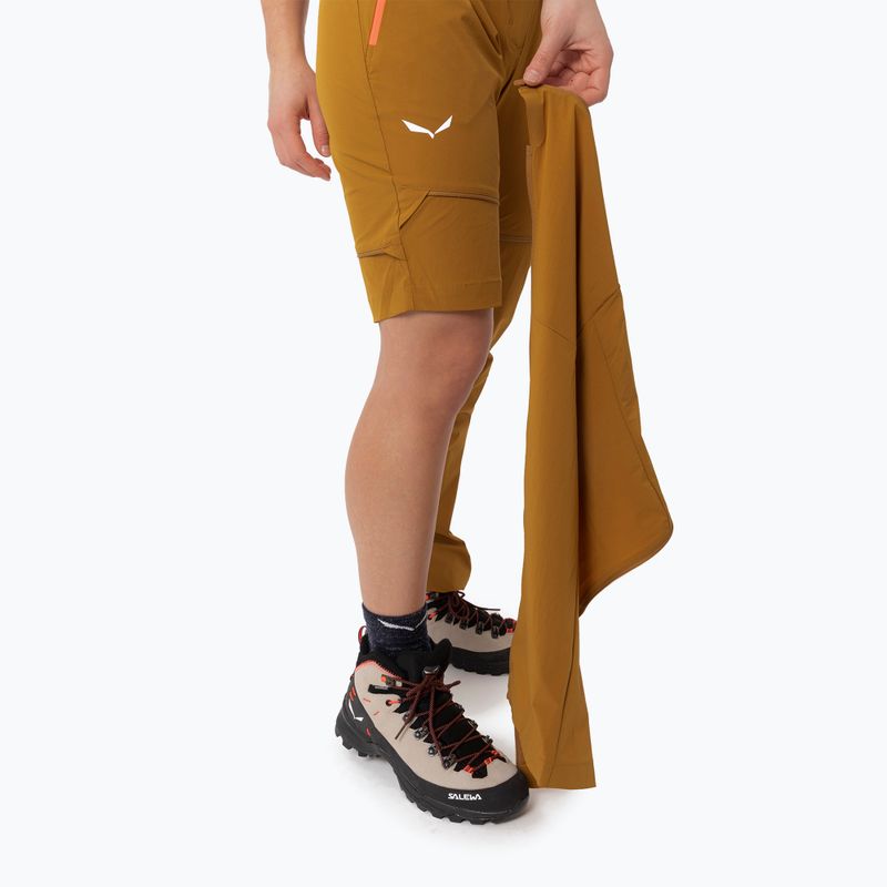 Pantaloni de trekking pentru femei Salewa Talvena 2 DST golden brown 6