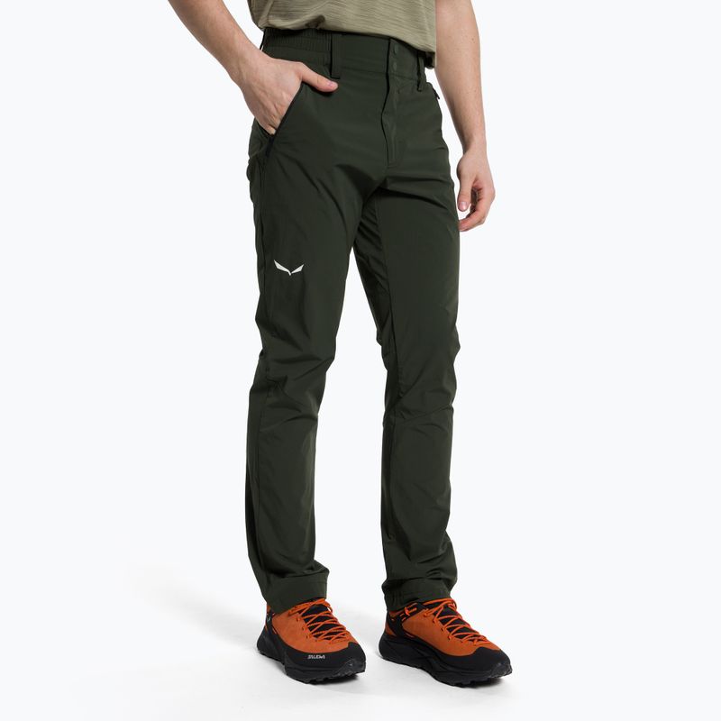 Pantaloni de trekking pentru bărbați Salewa Talveno 2 DST verde 00-0000027804