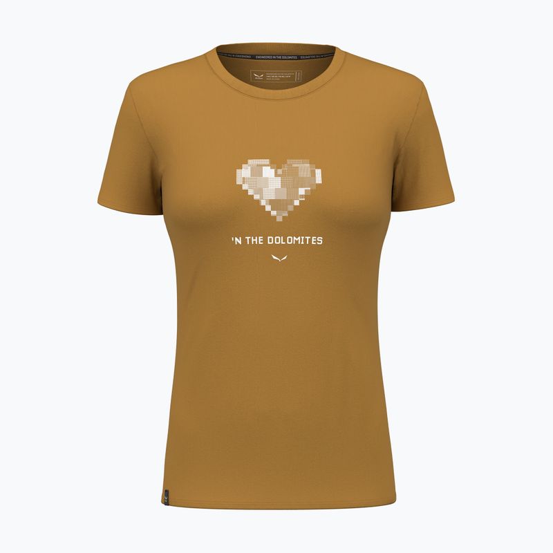 Tricou pentru femei  Salewa Pure Heart Dry golden brown 3