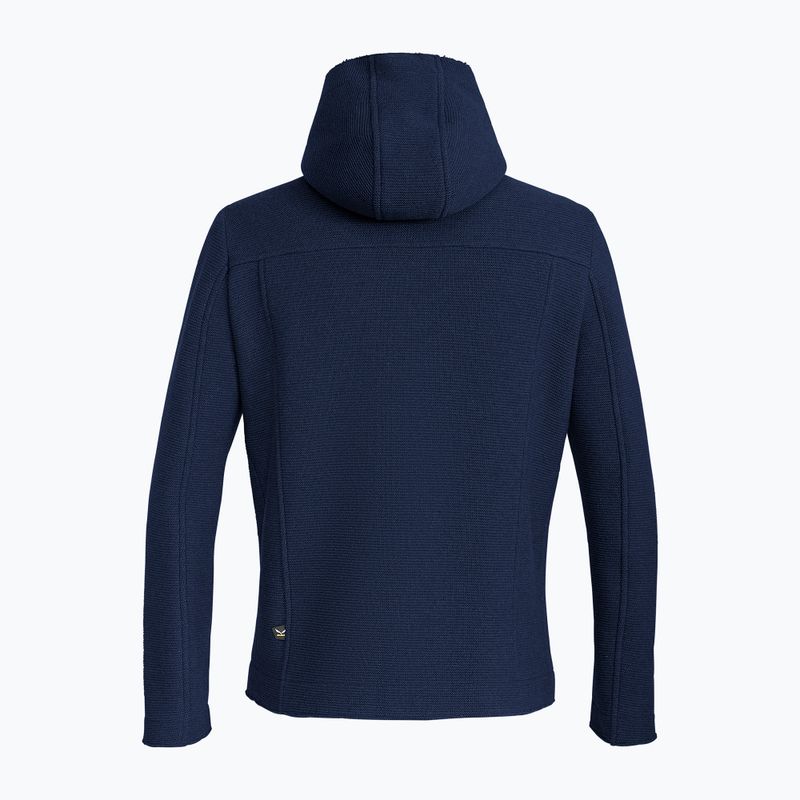 Bluză de trekking pentru bărbați Salewa Sarner 2L Wool Fz Hoody navy blazer 2