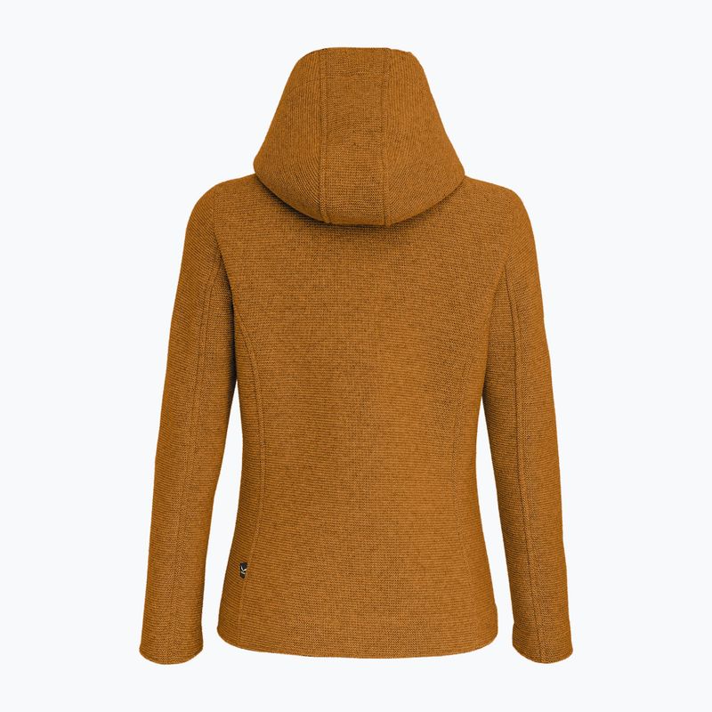 Bluză de trekking pentru femei Salewa Sarner 2L Wool Fz Hoody golden brown 2