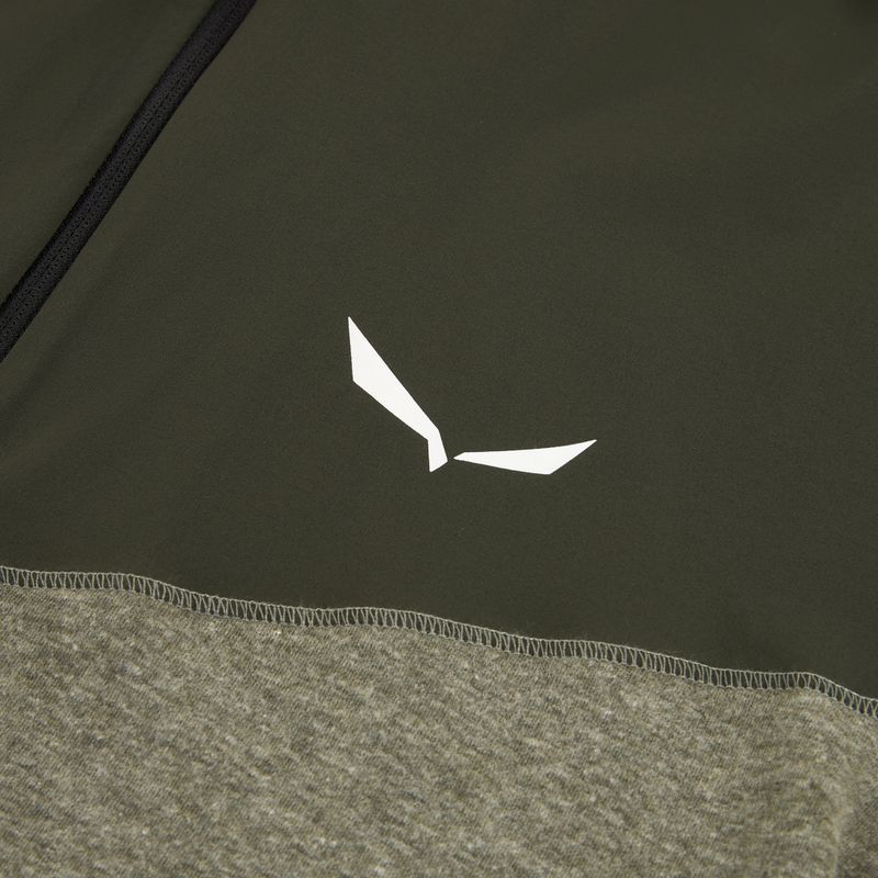 Bluză de trekking pentru bărbați Salewa Puez 2 Dry Hood FZ dark olive melange 3