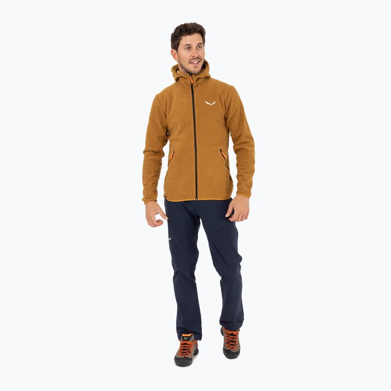 Hanorac bărbătesc Salewa Nuvolo EN fleece sweatshirt maro auriu melange 2