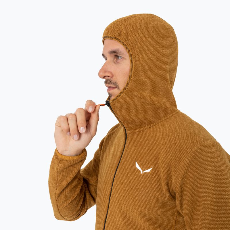Hanorac bărbătesc Salewa Nuvolo EN fleece sweatshirt maro auriu melange 4