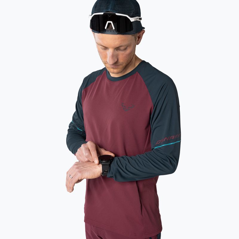 Longsleeve de alergat pentru bărbați DYNAFIT Alpine Pro burgundy