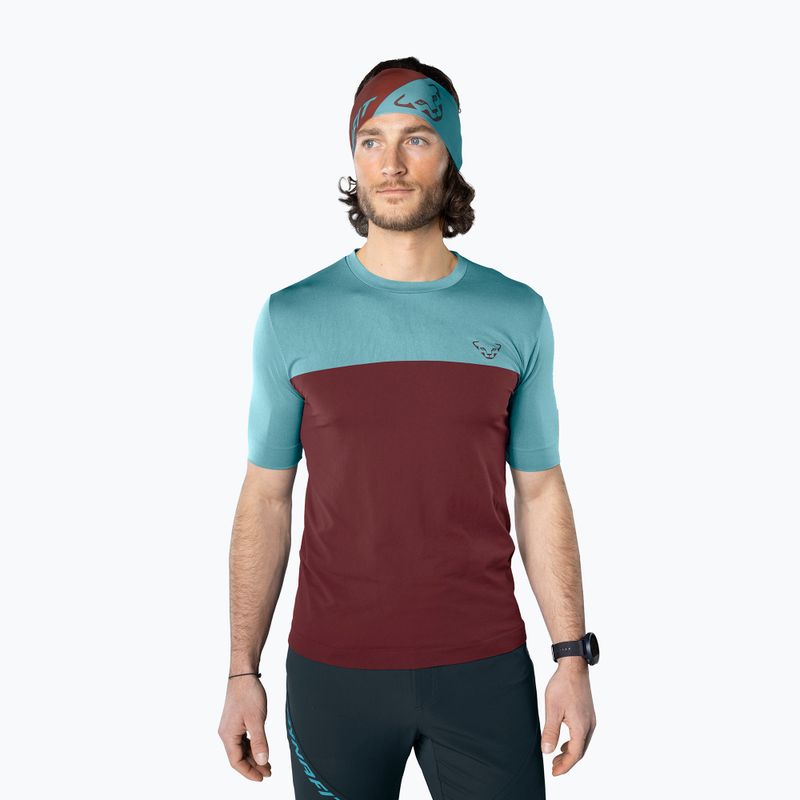 Tricou de trekking pentru femei DYNAFIT Traverse S-Tech burgundy