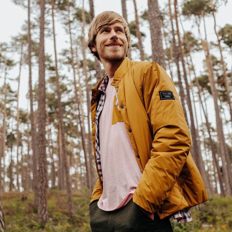 Geacă de ploaie pentru bărbați Salewa Fanes 3L Ptx Hemp 2/1 Parka golden brown int.7020 11