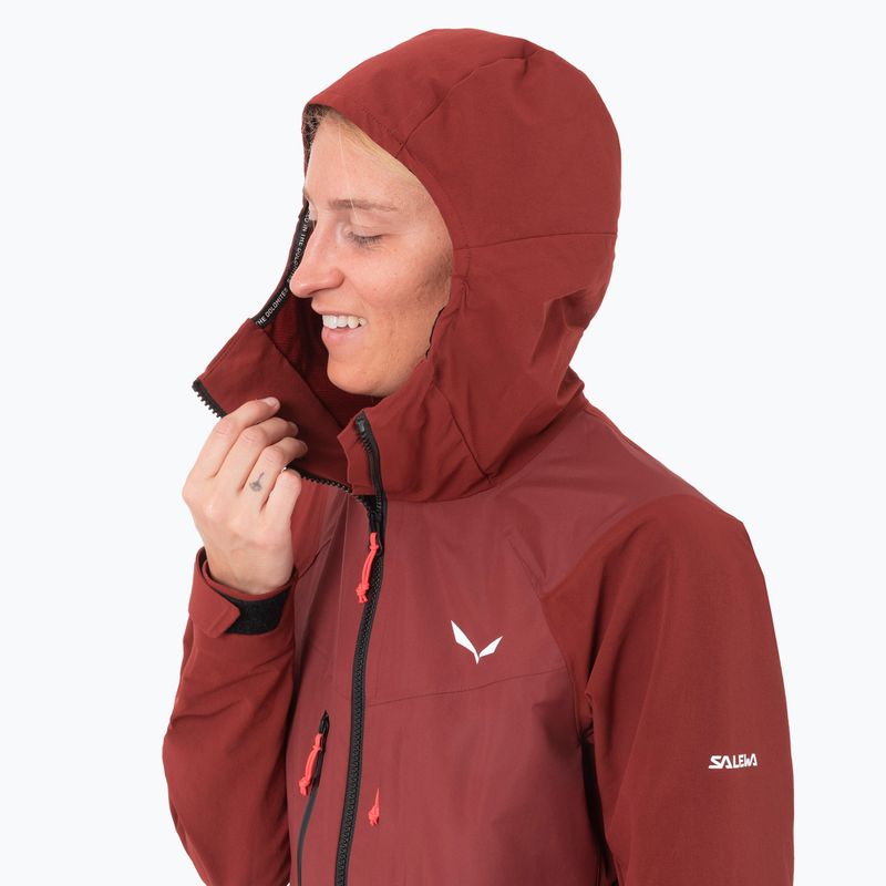 Geacă softshell pentru femei Salewa Sella DST Hyb syrah 4