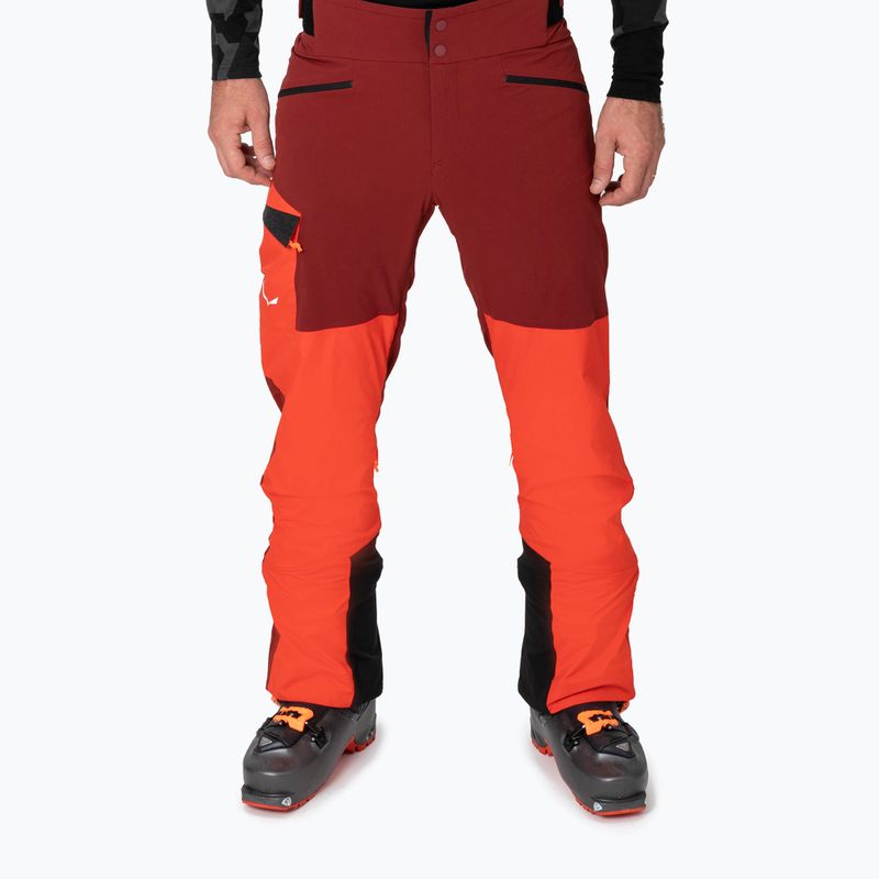 Pantaloni de schi Salewa Sella Dst Hyb syrah pentru bărbați 2