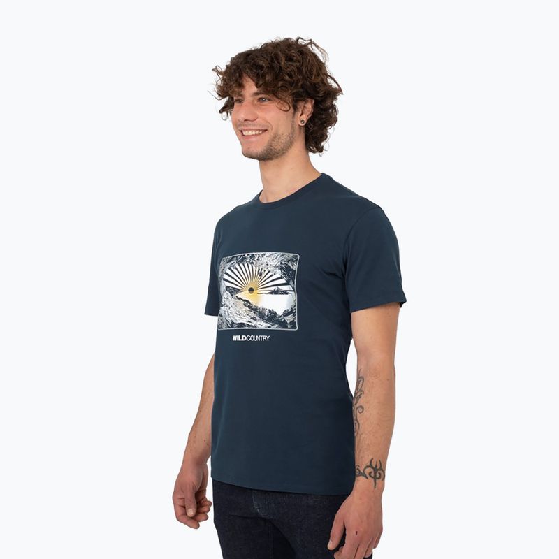 Bărbați Wild Country Flow cățărare t-shirt navy 2