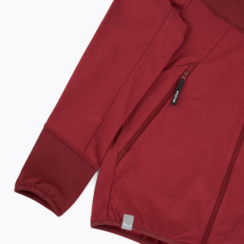 Bluză de trekking pentru copii Salewa Agner Melange PL FZ Hoody syrah 4