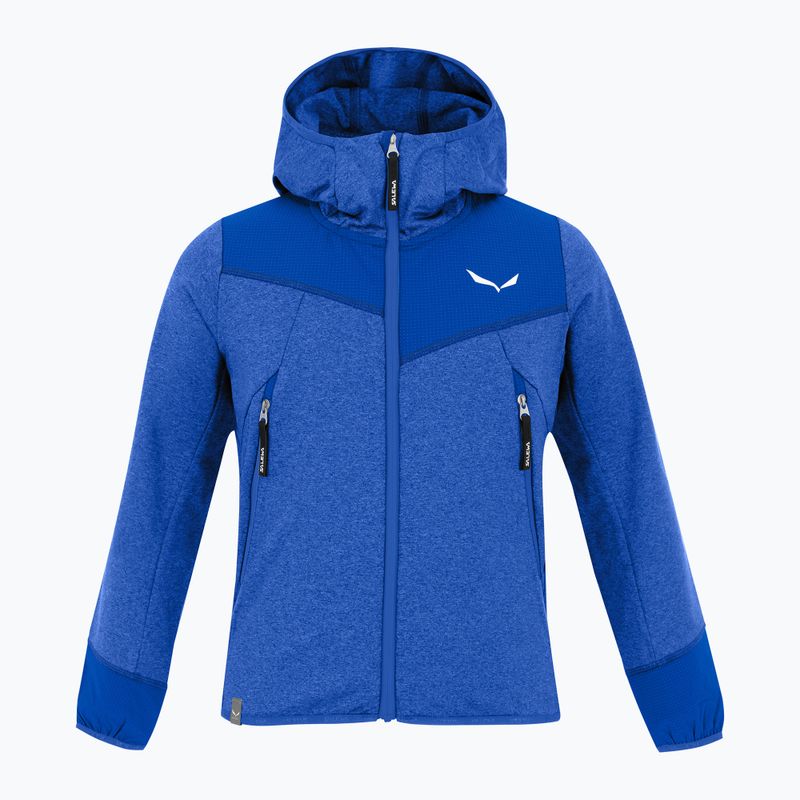 Bluză de trekking pentru copii Salewa Agner Melange PL FZ Hoody electric