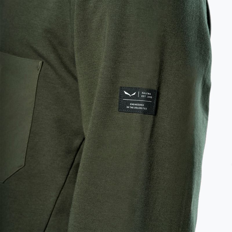 Bluza bărbați Salewa Fanes Dry Pullover verde măsliniu închis 5