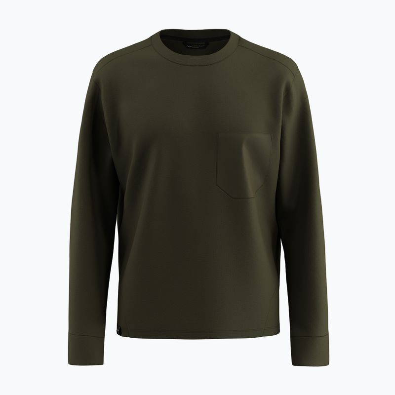 Bluza bărbați Salewa Fanes Dry Pullover verde măsliniu închis 7