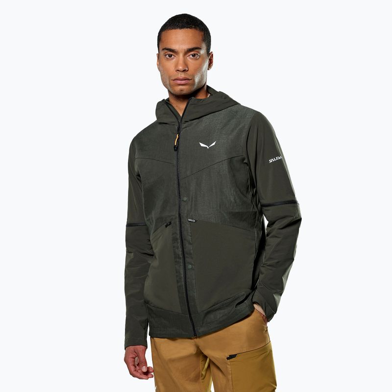 Geacă softshell pentru bărbați Salewa Puez Hemp Dst 2/1 Hyb dark olive