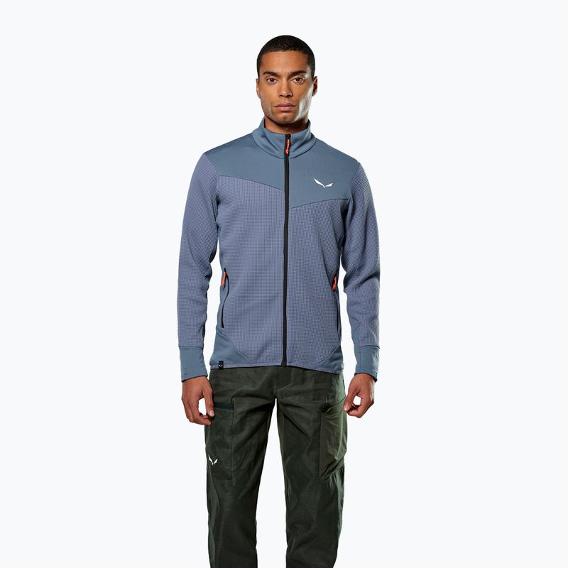Bluză de trekking pentru bărbați Salewa Puez Waffle Hyb PL java blue 2