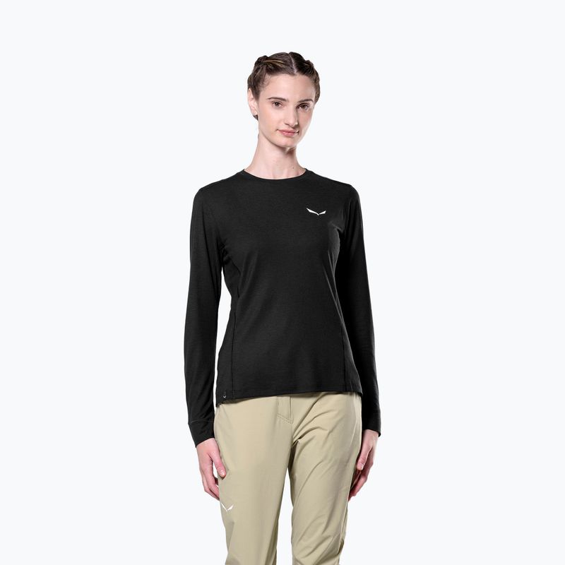 Longsleeve de trekking pentru femei Salewa Puez Dry black out
