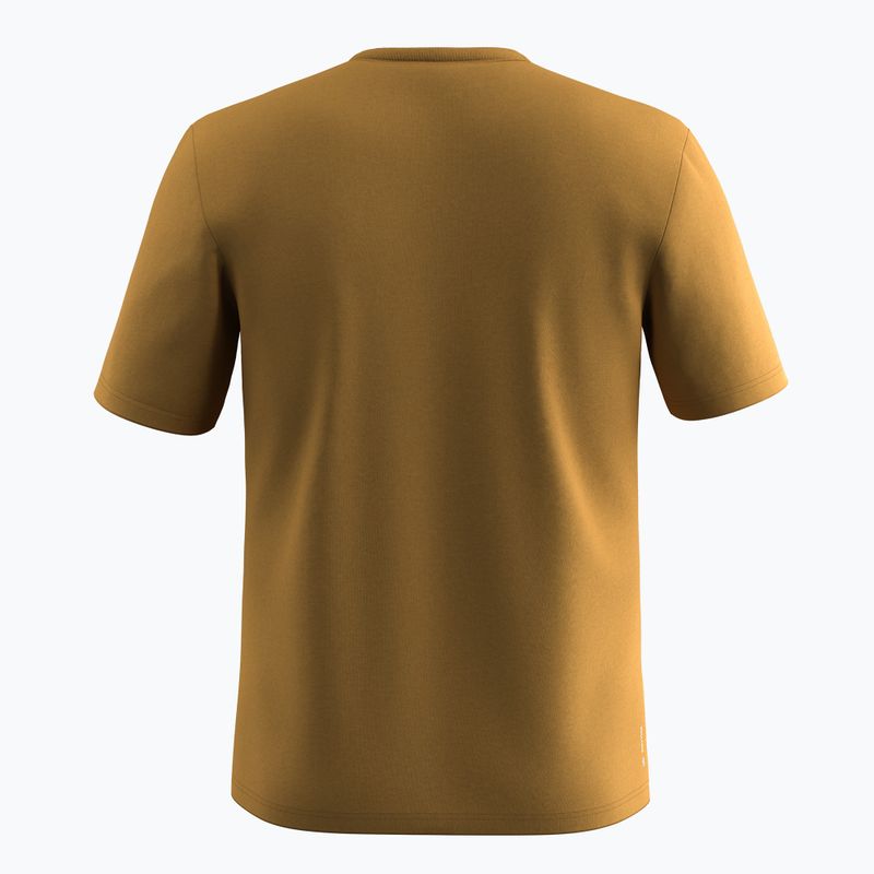 Tricou de trekking pentru bărbați Salewa Solidlogo Dry golden brown 2