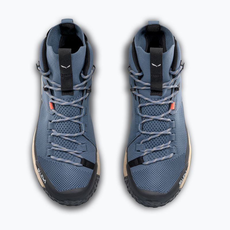 Încălțăminte de drumeție pentru bărbaț Salewa Puez Knit Mid Ptx java blue / black 4