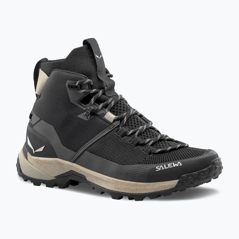 Încălțăminte de drumeție pentru femei Salewa Puez Knit Mid Ptx black / black