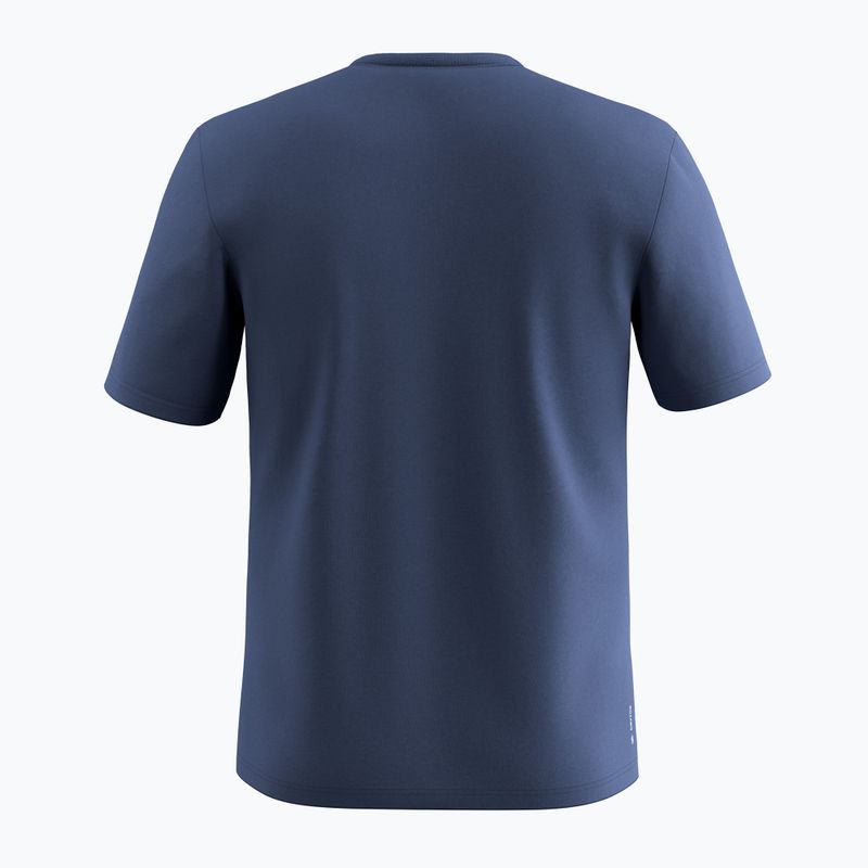 Tricou de trekking pentru bărbați Salewa Solidlogo Dry dark denim 2