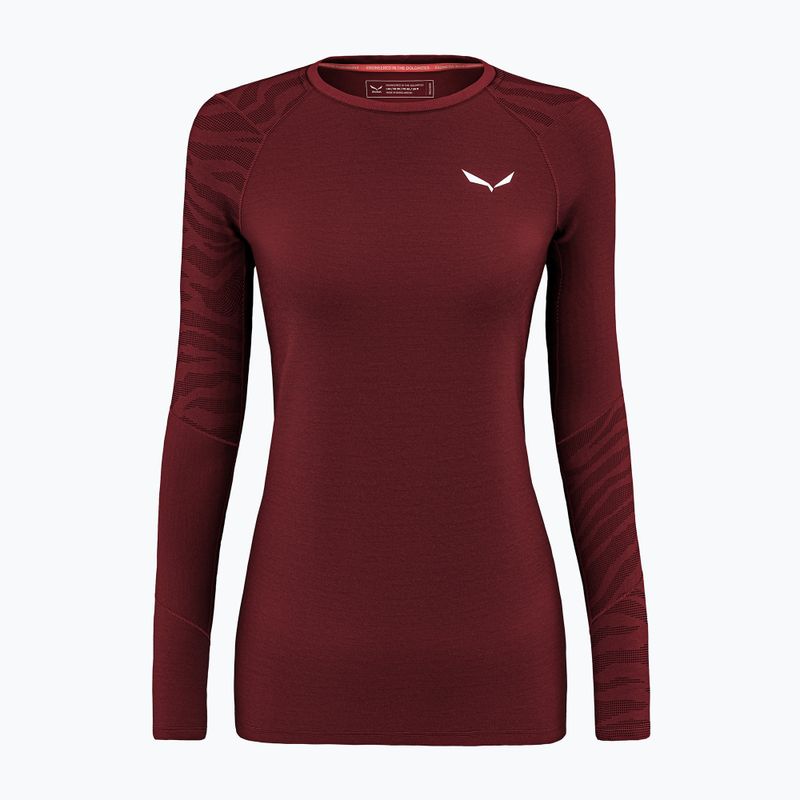 Longsleeve termoactiv pentru femei Salewa Cristallo Warm AMR syrah